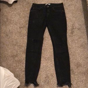 Zara destructed black jeans